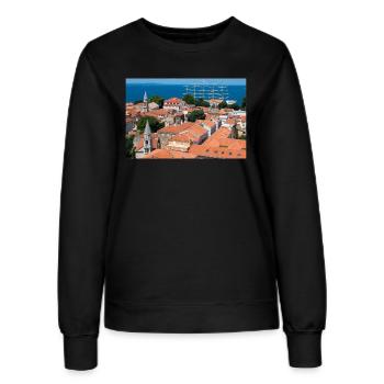 Klosterkirche des Hl. Franziskus Assisi Zadar - Frauen Sweatshirt - Schwarz - Vorne - AI Model Female 172 light (172cm)