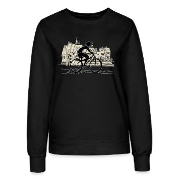 Radfahrer - Frauen Sweatshirt - Schwarz - Vorne - AI Model Female 172 light (172cm)