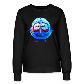 Huhn Hühnchen süßes Küken in blau - Frauen Sweatshirt - Schwarz - Vorne - AI Model Female 172 light (172cm)
