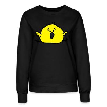 dickes Vögelchen - Frauen Sweatshirt - Schwarz - Vorne - AI Model Female 172 light (172cm)