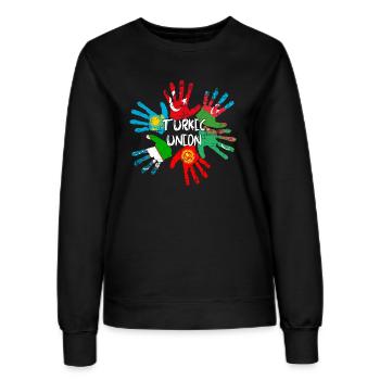 Turkic Union - Frauen Sweatshirt - Schwarz - Vorne - AI Model Female 172 light (172cm)