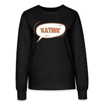 Kathie als Kathie - Frauen Sweatshirt - Schwarz - Vorne - AI Model Female 172 light (172cm)