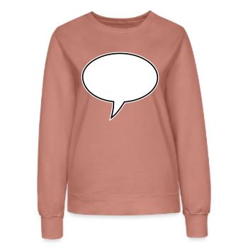 Speech Bubble Design Links - Women’s Sweatshirt - dusky rose - Front - AI Model Female 172 dark (172cm)