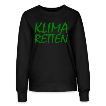 Klima retten - Frauen Sweatshirt - Schwarz - Vorne - AI Model Female 172 light (172cm)