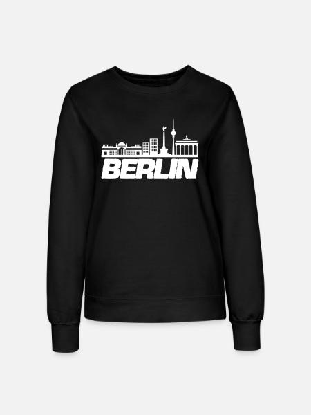 berlin skyline 1 - Frauen Sweatshirt - Schwarz