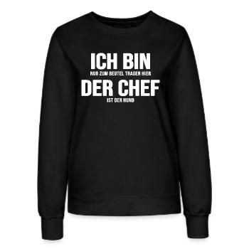 Hund Hundewiese Hundetrainer Gassi Rudelführer - Frauen Sweatshirt - Schwarz - Vorne - AI Model Female 172 light (172cm)
