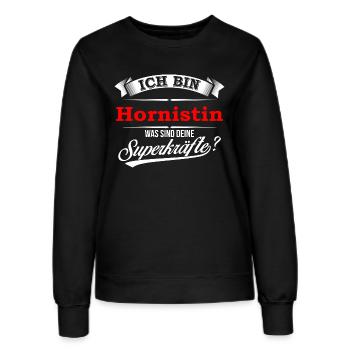 Hornist Hornistin Hornbläser Hornbläserin Horn - Frauen Sweatshirt - Schwarz - Vorne - AI Model Female 172 light (172cm)