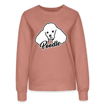 Poodle - Women’s Sweatshirt - dusky rose - Front - AI Model Female 172 dark (172cm)