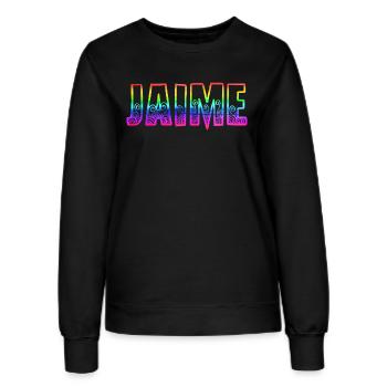 Jaime RS Arc-en-ciel - Sweat Femme - noir - Devant - AI Model Female 172 light (172cm)