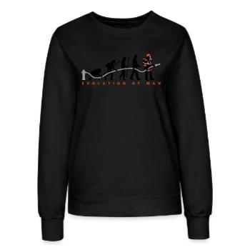 evolution_feuerwehrmann_032015_c_3c - Frauen Sweatshirt - Schwarz - Vorne - AI Model Female 172 light (172cm)