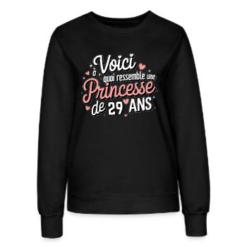 29 Jahre alte Prinzessin - Frauen Sweatshirt - Schwarz - Vorne - AI Model Female 172 light (172cm)