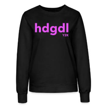 hdgdl hab dich gaz doll lieb magenta Jahr2000 - Frauen Sweatshirt - Schwarz - Vorne - AI Model Female 172 light (172cm)