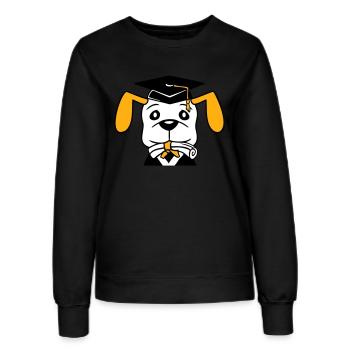 Dog School Graduation Certificate Gymnasium College Abi - Women’s Sweatshirt - black - Front - AI Model Female 172 light (172cm)