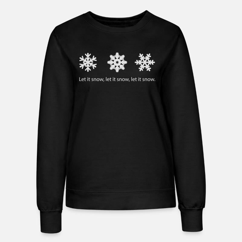 Let it snow - Frauen Sweatshirt - Schwarz
