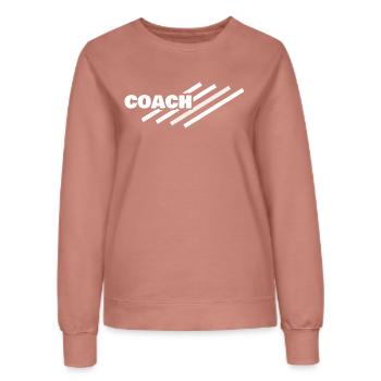 Le coach en tant que lieu de travail - Sweat Femme - rose poudré - Devant - AI Model Female 172 dark (172cm)