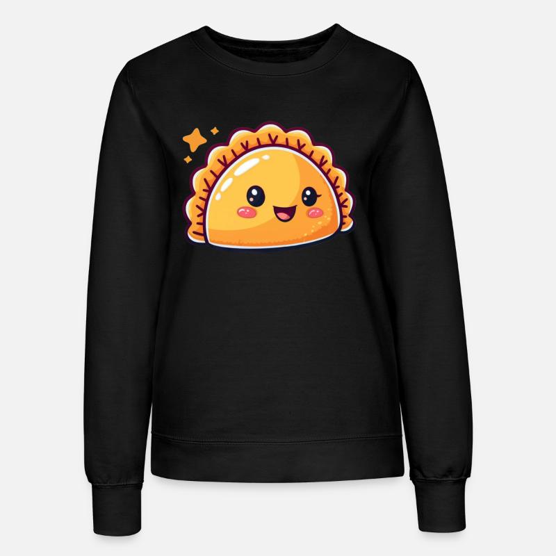 Süßer Empanada Comic - Frauen Sweatshirt - Schwarz