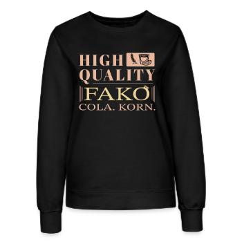 Born For Korn Spruch Landwirt Biertrinker Fako - Frauen Sweatshirt - Schwarz - Vorne - AI Model Female 172 light (172cm)