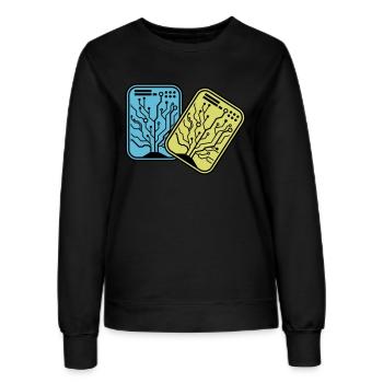 Micro Chip - Frauen Sweatshirt - Schwarz - Vorne - AI Model Female 172 light (172cm)