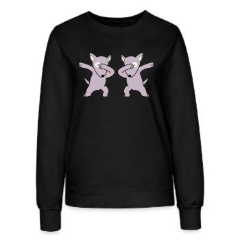 dabbing pour chien - Sweat Femme - noir - Devant - AI Model Female 172 light (172cm)