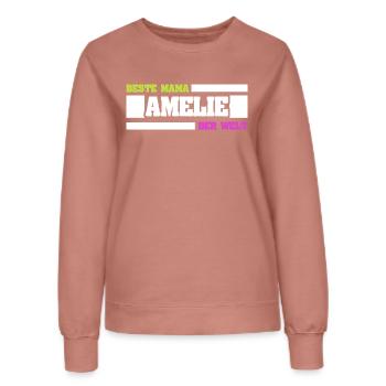 Mother Amelie - Women’s Sweatshirt - dusky rose - Front - AI Model Female 172 dark (172cm)