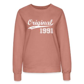 1991 - Frauen Sweatshirt - Altrosa - Vorne - AI Model Female 172 dark (172cm)