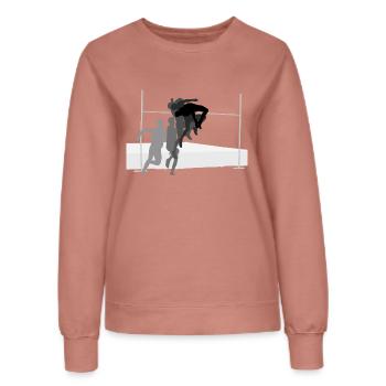 Hochsprung - Frauen Sweatshirt - Altrosa - Vorne - AI Model Female 172 dark (172cm)
