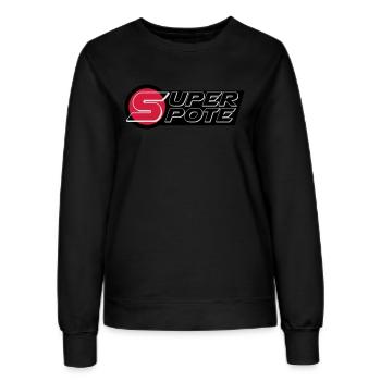 super_pote_ok - Sweat Femme - noir - Devant - AI Model Female 172 light (172cm)