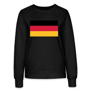 Deutschlandfahne Schwarz Rot Gold - Frauen Sweatshirt - Schwarz - Vorne - AI Model Female 172 light (172cm)