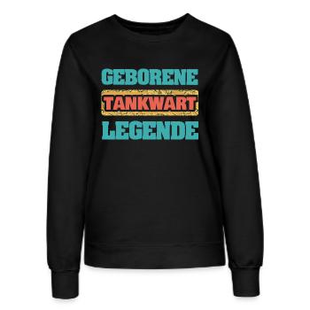 Beruf Tankwart - Frauen Sweatshirt - Schwarz - Vorne - AI Model Female 172 light (172cm)