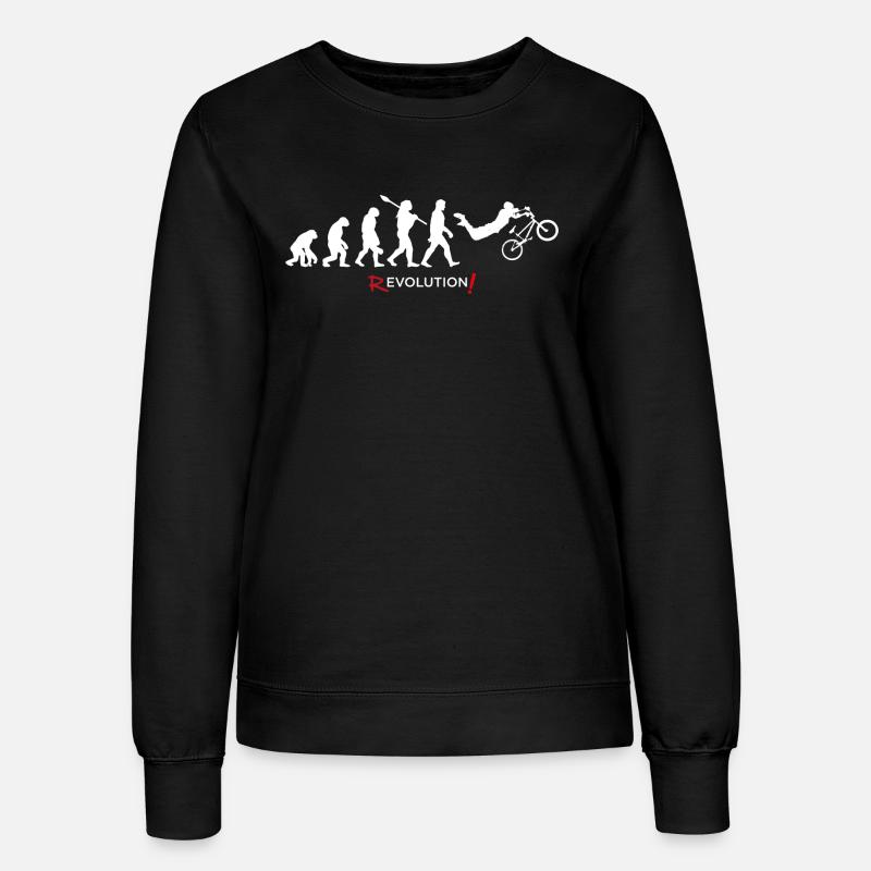 Revolution - Evolution Man Fun Twist11 - Frauen Sweatshirt - Schwarz