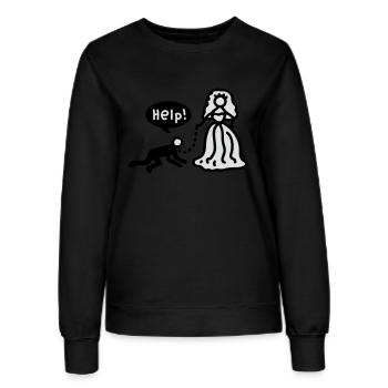 Verheiratet - help - Frauen Sweatshirt - Schwarz - Vorne - AI Model Female 172 light (172cm)