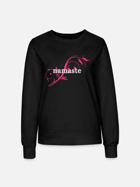 namaste - Frauen Sweatshirt - Schwarz