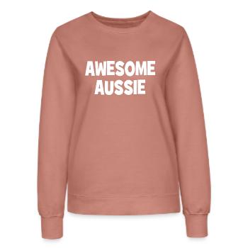 Australien génial - Australie - Australie - Sweat Femme - rose poudré - Devant - AI Model Female 172 dark (172cm)