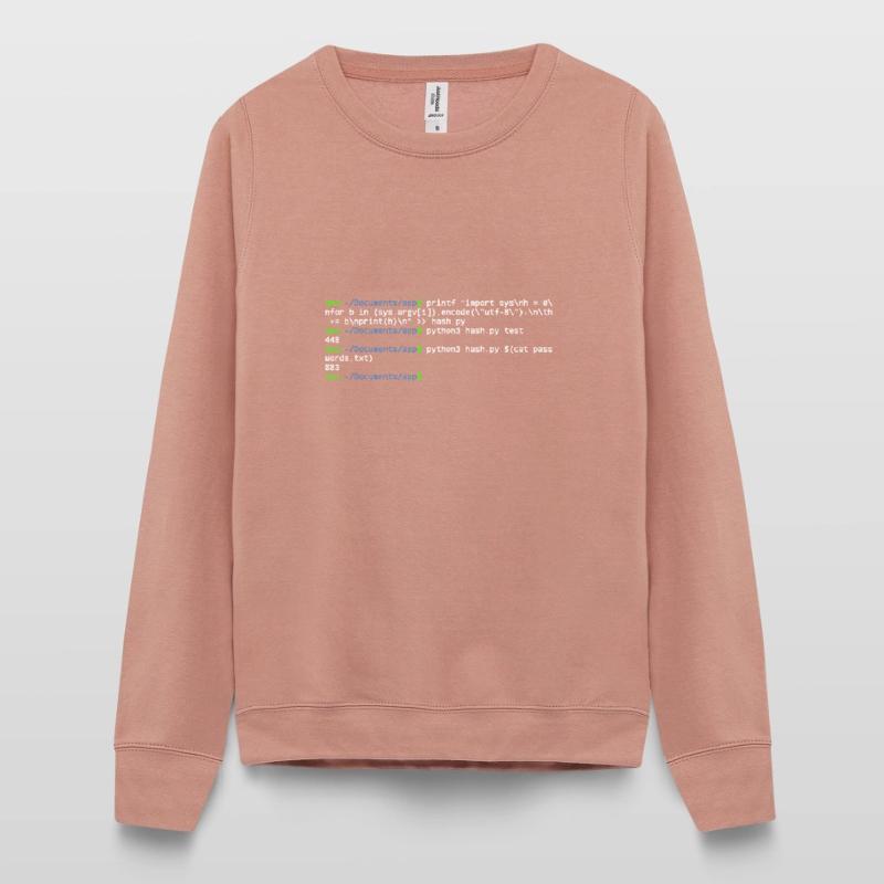 linux shell python hash Sweat Femme