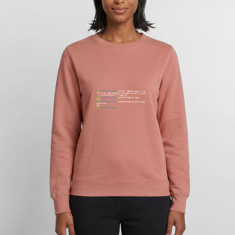linux shell python hash Sweat Femme