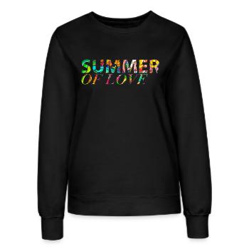 L’été de l’amour - Sweat Femme - noir - Devant - AI Model Female 172 light (172cm)