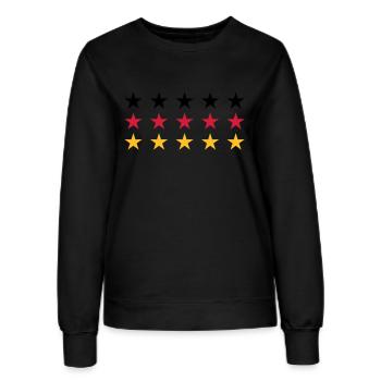 German Flag Stars Design - Women’s Sweatshirt - black - Front - AI Model Female 172 light (172cm)