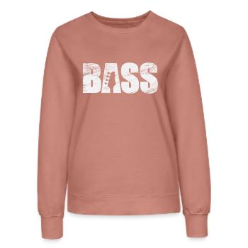 bass - Women’s Sweatshirt - dusky rose - Front - AI Model Female 172 dark (172cm)