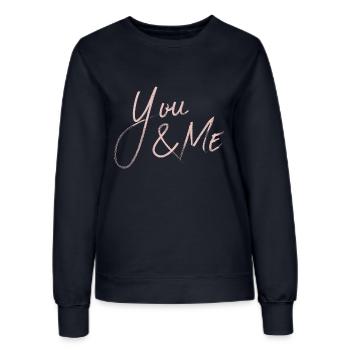 YOU & ME - Frauen Sweatshirt - Navy - Vorne - AI Model Female 172 light (172cm)