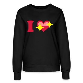 I love - Frauen Sweatshirt - Schwarz - Vorne - AI Model Female 172 light (172cm)