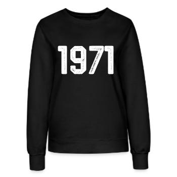 1971 Jahrgang geboren Vintage 1971 Geburtstag 1971 - Frauen Sweatshirt - Schwarz - Vorne - AI Model Female 172 light (172cm)