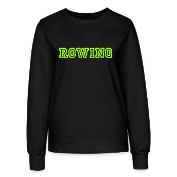 Rowing Slogan - Rowing - Rower - Rower - Women’s Sweatshirt - black - Front - AI Model Female 172 light (172cm)