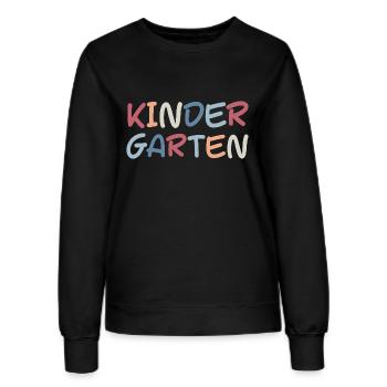 Schriftzug Kindergarten Kleinkinder - Frauen Sweatshirt - Schwarz - Vorne - AI Model Female 172 light (172cm)
