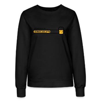 text logo design loading download energie unterstü - Frauen Sweatshirt - Schwarz - Vorne - AI Model Female 172 light (172cm)