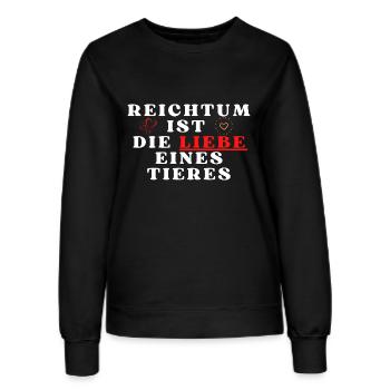 Ein Herz für Tiere Tierliebe - Frauen Sweatshirt - Schwarz - Vorne - AI Model Female 172 light (172cm)