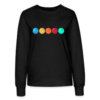 bowling bowlingteamkleidung strike bowlingbahn - Frauen Sweatshirt - Schwarz - Vorne - AI Model Female 172 light (172cm)