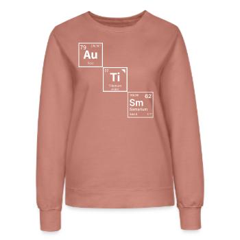 Autism Periodic Table Gifts - Women’s Sweatshirt - dusky rose - Front - AI Model Female 172 dark (172cm)