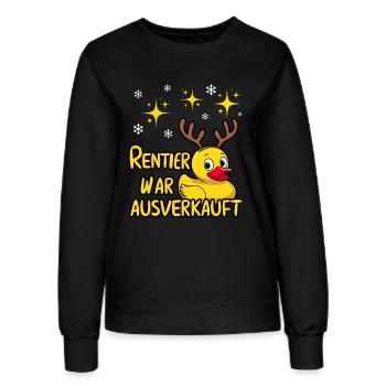 Weihnachten Gummiente Weihnachtsoutfit Lustig - Frauen Sweatshirt - Schwarz - Vorne - AI Model Female 172 light (172cm)