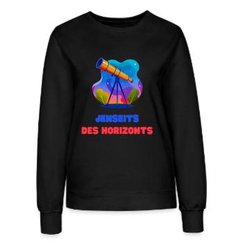 Beyond the horizon - Women’s Sweatshirt - black - Front - AI Model Female 172 light (172cm)