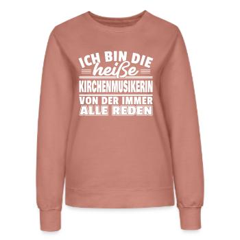 Heiße Kirchenmusikerin - Frauen Sweatshirt - Altrosa - Vorne - AI Model Female 172 dark (172cm)